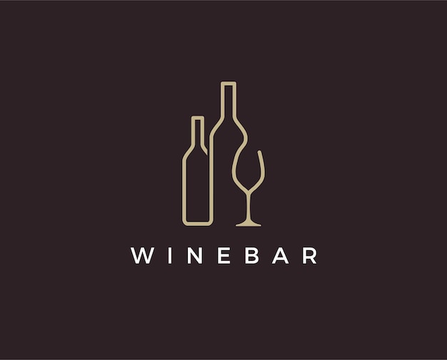 Minimalny Szablon Logo Wina Wine