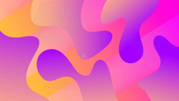Minimalny układ 3d Nowoczesny projekt Wave Landing Page Rainbow Cov