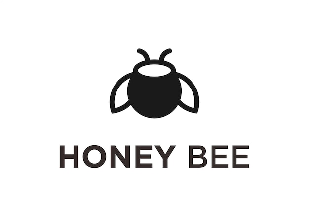 Miód Pszczoła Logo Projekt Ilustracji Wektorowych