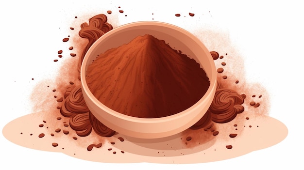 Plik wektorowy miska czekolady z czerwoną substancją