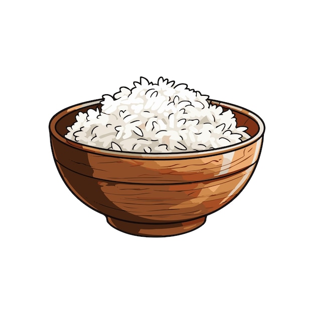 Plik wektorowy miska pełna ryżu ilustracji wektorowych