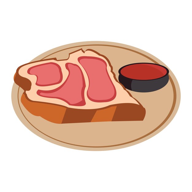 Plik wektorowy miska z mięsem