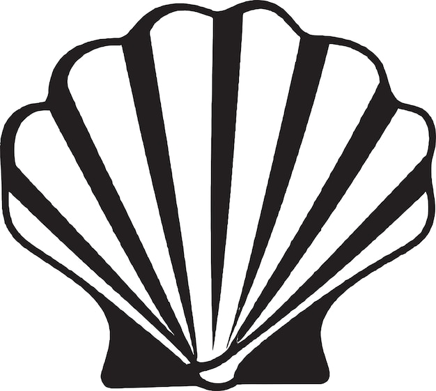Plik wektorowy mistyczna magia morska projekt logo wektora muszli morskich