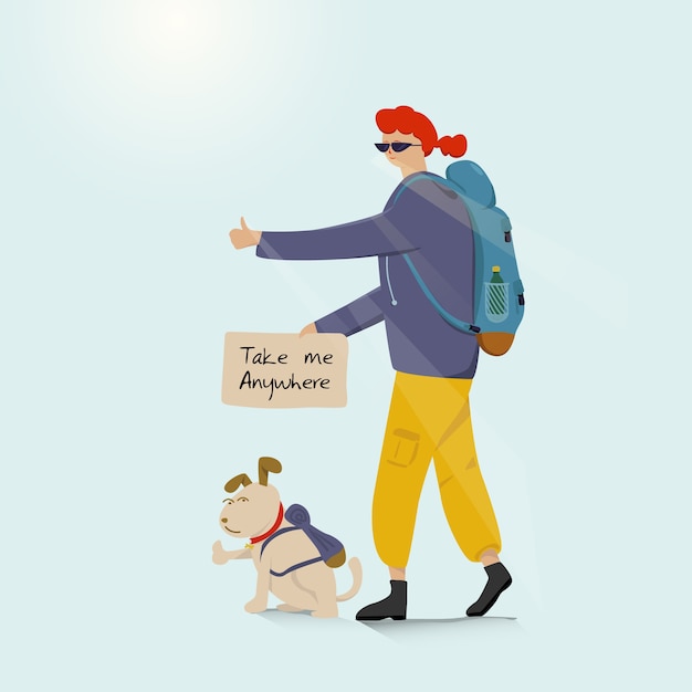 Młody backpacking przygód