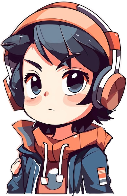 młody człowiek styl anime charakter wektor ilustracja projekt Manga Anime Boy