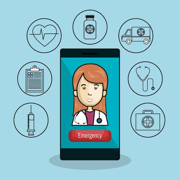 Plik wektorowy mobilne zdrowie technologii ikona wektor ilustracja projektu