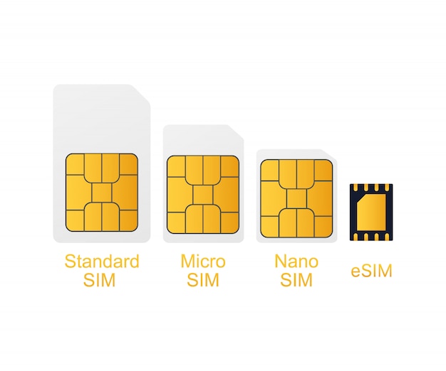 Mobilny telefon komórkowy Sim karty chipa Odizolowywający dalej. ilustracja.
