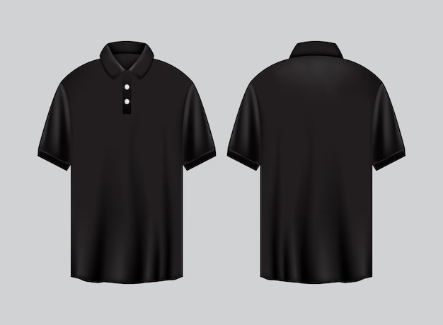 Mockup czarnej koszulki polo