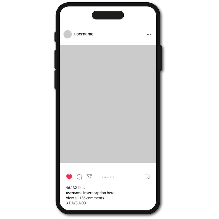 Wektor mockup instagram szablon mediów społecznościowych nowa aktualizacja instagram post mock up ramka sieć społeczna