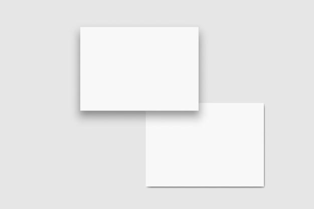Mockup projektu pocztówki pusty dwustronny szablon pusty papier list podziękowania karty notatki papier notatki kartka powitania zaproszenie ślubne lub jakiekolwiek twórcze dzieło do prezentacji swojego projektu
