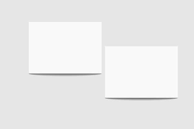 Mockup projektu pocztówki pusty dwustronny szablon pusty papier list podziękowania karty notatki papier notatki kartka powitania zaproszenie ślubne lub jakiekolwiek twórcze dzieło do prezentacji swojego projektu