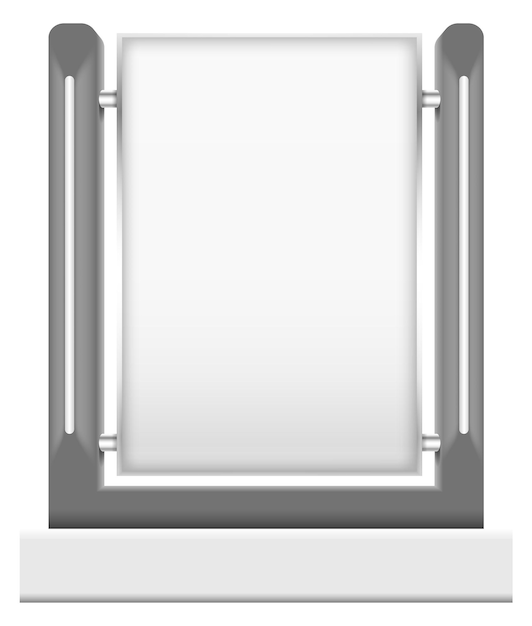 Mockup tablicy prezentacyjnej Biały realistyczny plakat wystawienniczy
