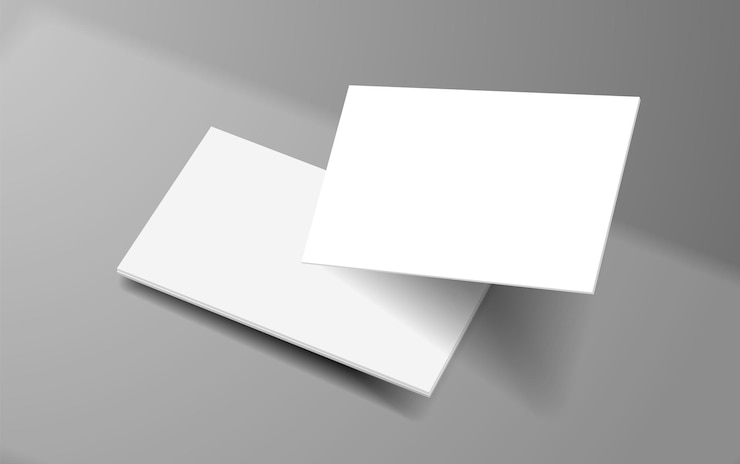 Wektor mockup wizytówki dla szablonu projektu pusta próżna maketa karty kredytowej pusta biała karta podarunkowa