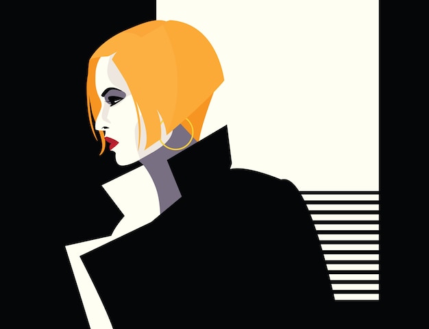 Moda Kobieta W Stylu Pop-art. Ilustracja