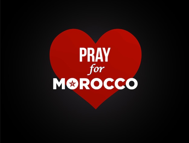Plik wektorowy módlcie się o projekt plakatu koncepcyjnego maroka trzęsienie ziemi nawiedziło maroko
