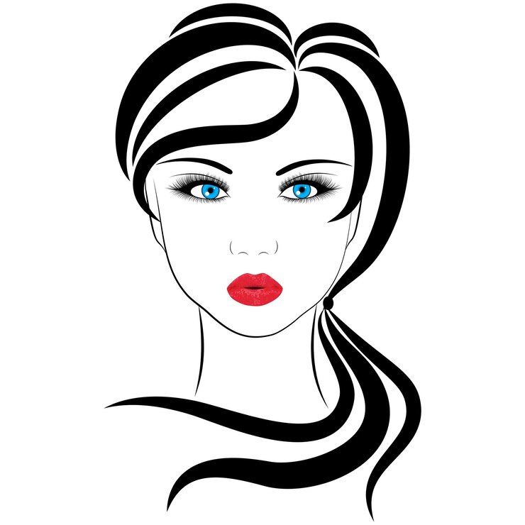 Modna dziewczyna, ilustracje wektorowe na białym tle