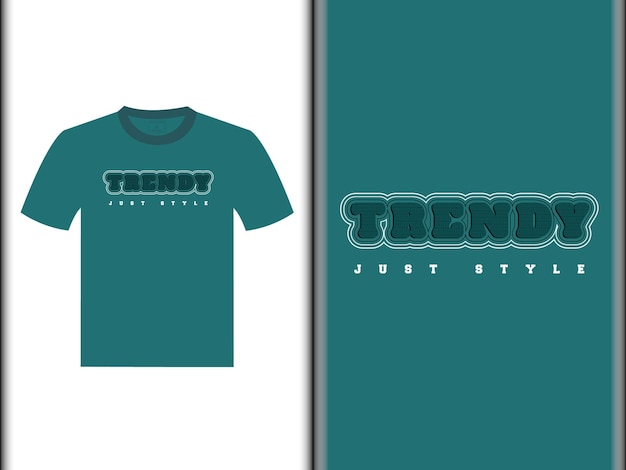 Modna koszulka z czcionką retro i tekstem Just Style