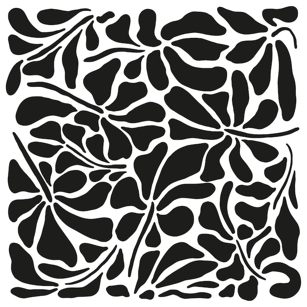 Modna sztuka botaniczna Groovy kwiatowy rysunek wektorowy Ilustracja