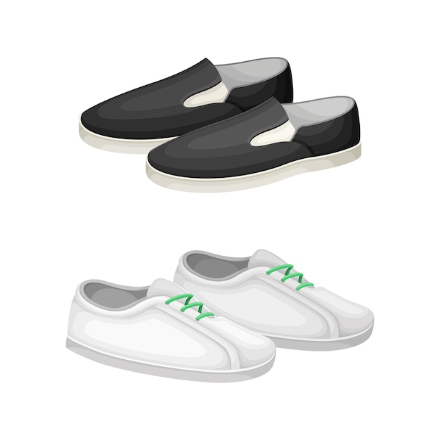 Modne buty i buty sportowe ilustracja wektorowa kreskówki