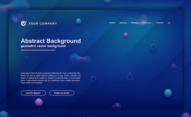 Modny Abstrakcyjne Tło Dla Projektu Strony Docelowej. Minimalne Tło Dla Projektów Stron Internetowych.