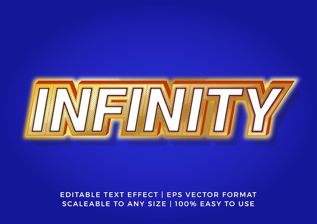 Modny efekt tekstowy tytułu Infinity 3D