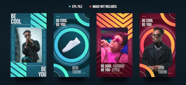 Plik wektorowy modny i nowoczesny szablon historii na instagramie dla reklamy mody