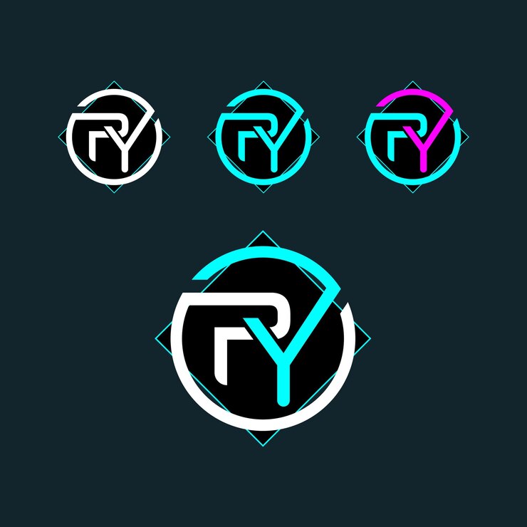 Wektor modny projekt logo litery py yp