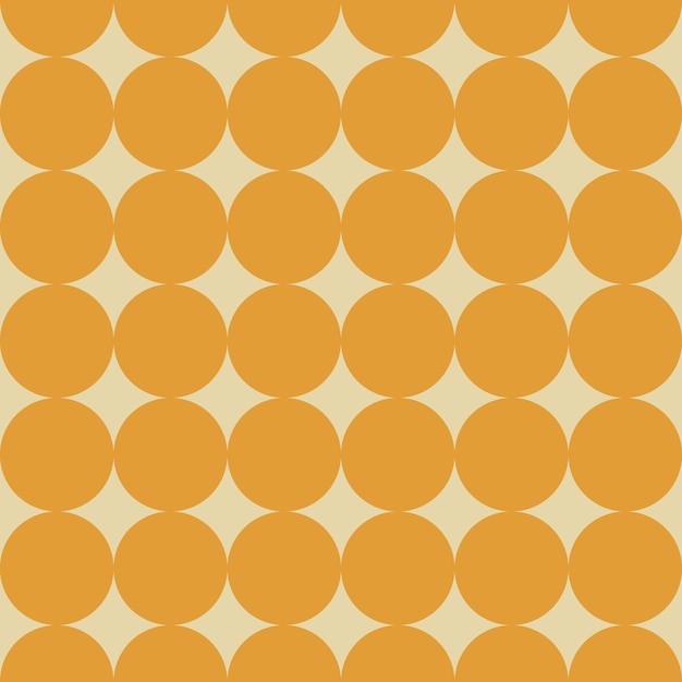 Modny retro wektor geometryczny wzór z żółtymi kółkami
