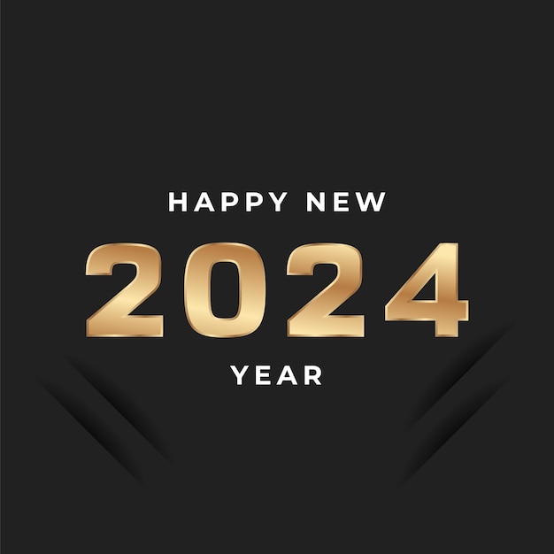 Modny Wektor Projektu Nowego Roku 2024