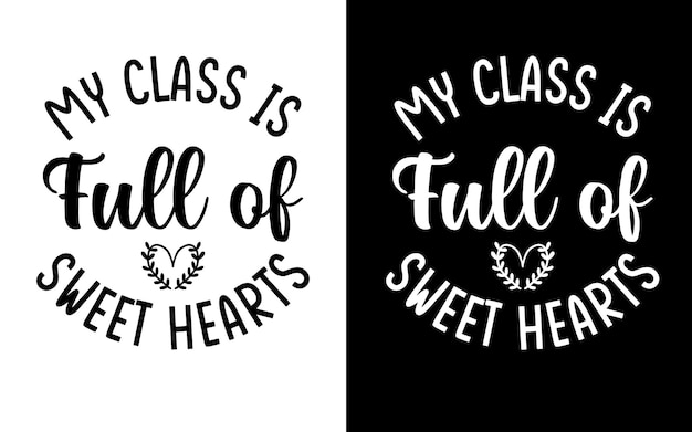 Moja Klasa Jest Pełna Projektów Typografii Słodkich Serc