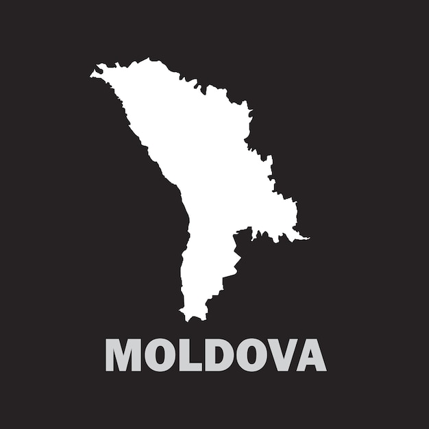 Mołdawia Mapa Ikona Wektor Ilustracja Symbol Projektu