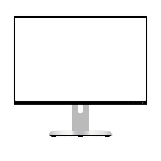 Plik wektorowy monitor komputerowy. szeroki ekran lcd. wektor.