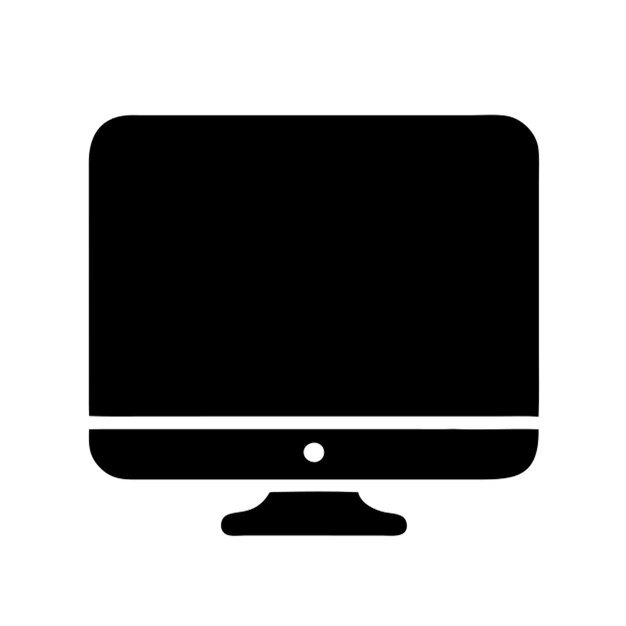 monitor komputerowy z czarnym tłem i białym tłem