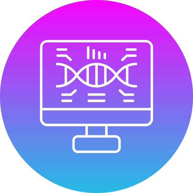 monitor komputerowy z niebieskim i różowym tłem z niebieskim i różowym kręgiem wokół niego