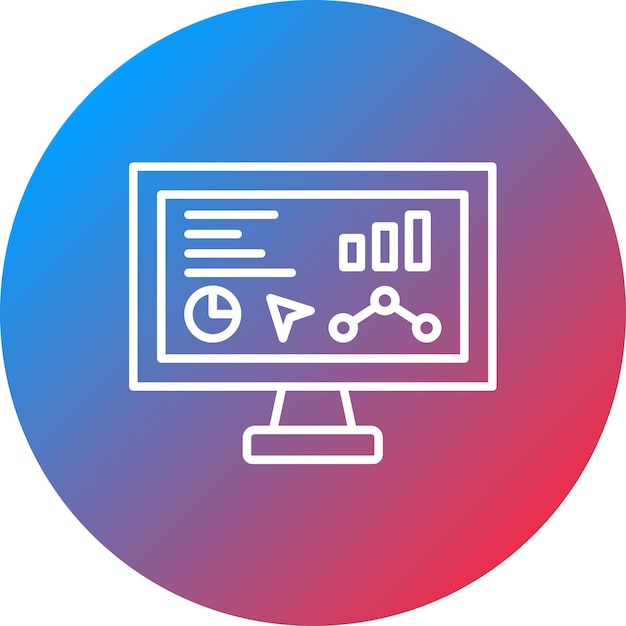 Monitorowanie obrazu wektorowego ikony Może być używane do SEO i SEM