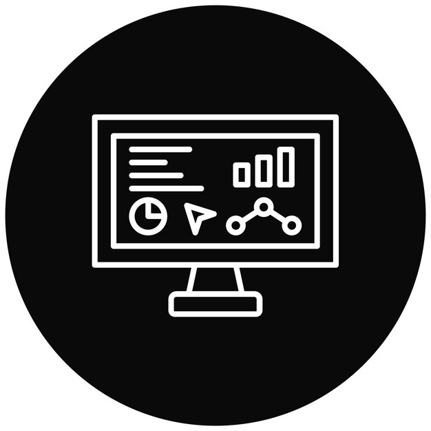 Monitorowanie obrazu wektorowego ikony Może być używane do SEO i SEM