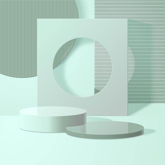 Monochromatyczna abstrakcyjna scena 3d