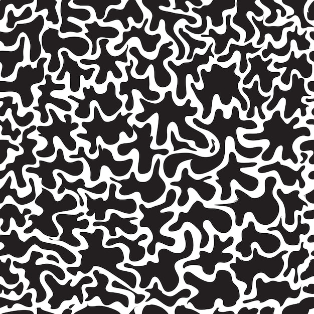 Monochromatyczne bezszwowe fale handdrawn wzór