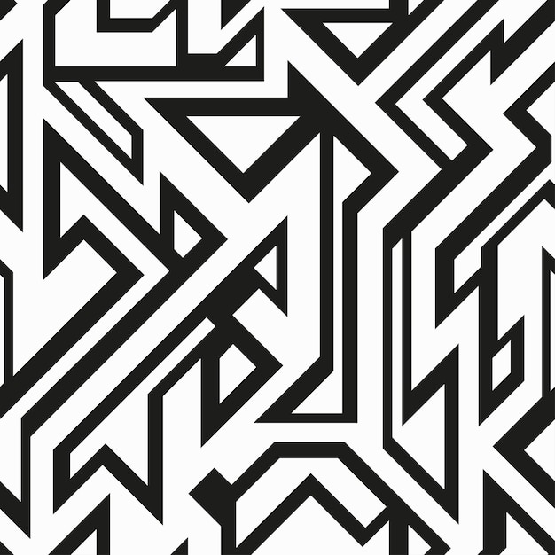 Monochromatyczny futurystyczny geometryczny bezszwowy wzór