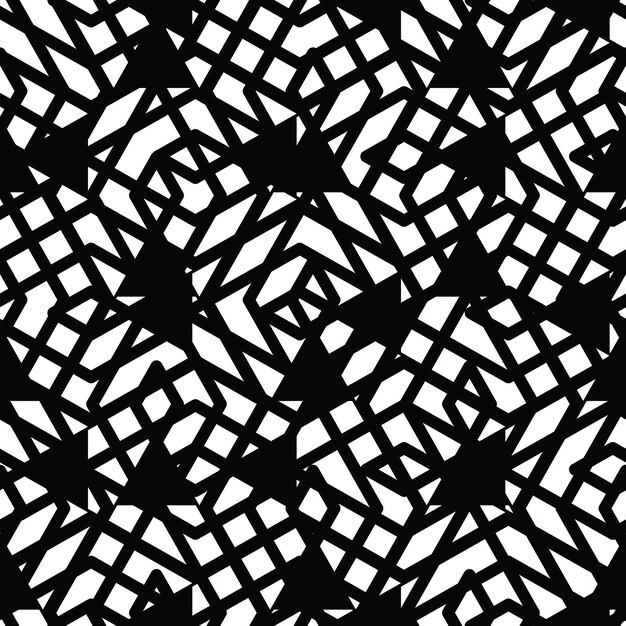 Monochromatyczny Niechlujny Wzór Z Równoległymi Liniami, Czarno-biała Nieskończona Geometryczna Mozaika Tekstylna, Abstrakcyjny Wektor Teksturowanej Sieci Wizualnej.