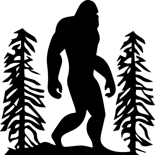 Plik wektorowy monochromatyczny styl projektowania logo bigfoot