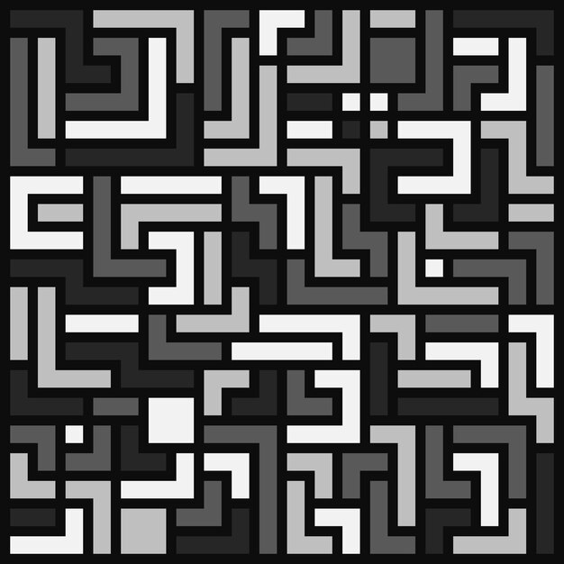 Monochromatyczny wzór labiryntu kwadratowy tło Abstrakcyjny wzór geometryczny