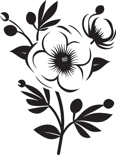 Plik wektorowy monochrome majesty redux floral vector artmidnight mystic czarno-białe ilustracje kwiatowe