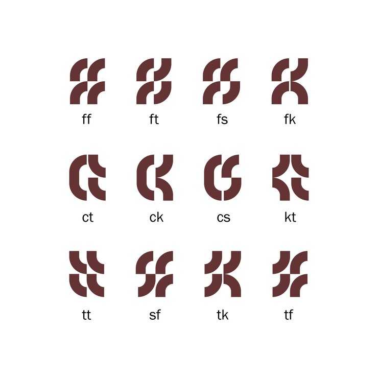 Wektor monogram abstrakcyjne minimalistyczne logo