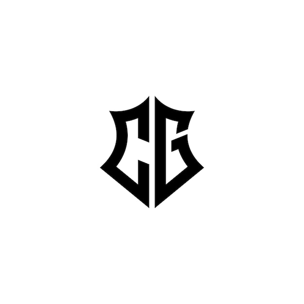 Monogram CG logo projekt list tekst nazwa symbol monochromatyczny logotyp znak alfabetu proste logo