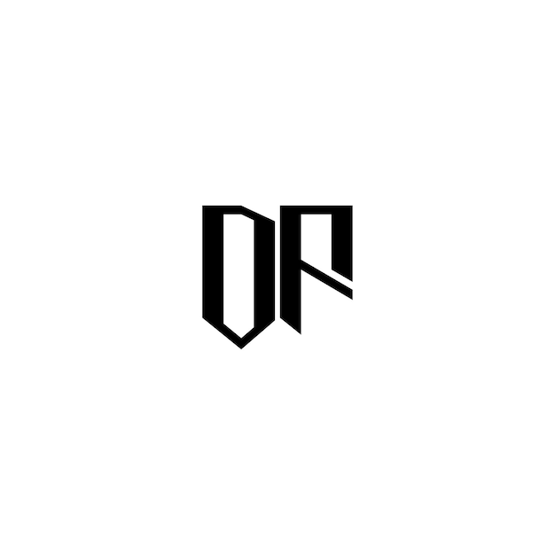 Monogram DF logo projekt litera tekst nazwa symbol monochromatyczny logotyp znak alfabetu proste logo