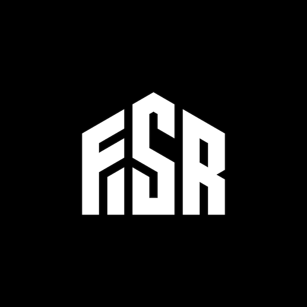 Monogram inicjały litery alfabetu logo FSR projekt wektor na białym tle