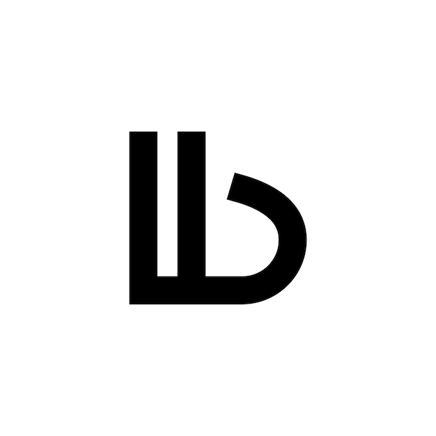 Monogram List Lb Logo Szablon.