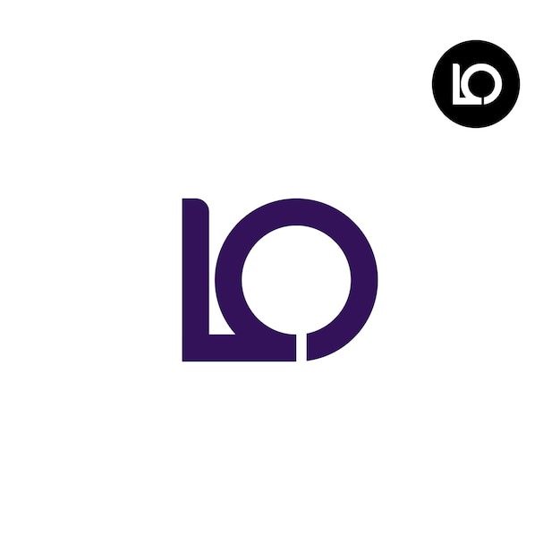 Monogram Litery Lo Unikalny Projekt Logo