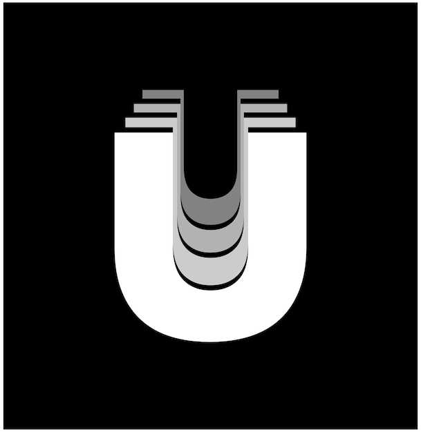 Plik wektorowy monogram litery „u” początkowa litera „u” monogram firmy